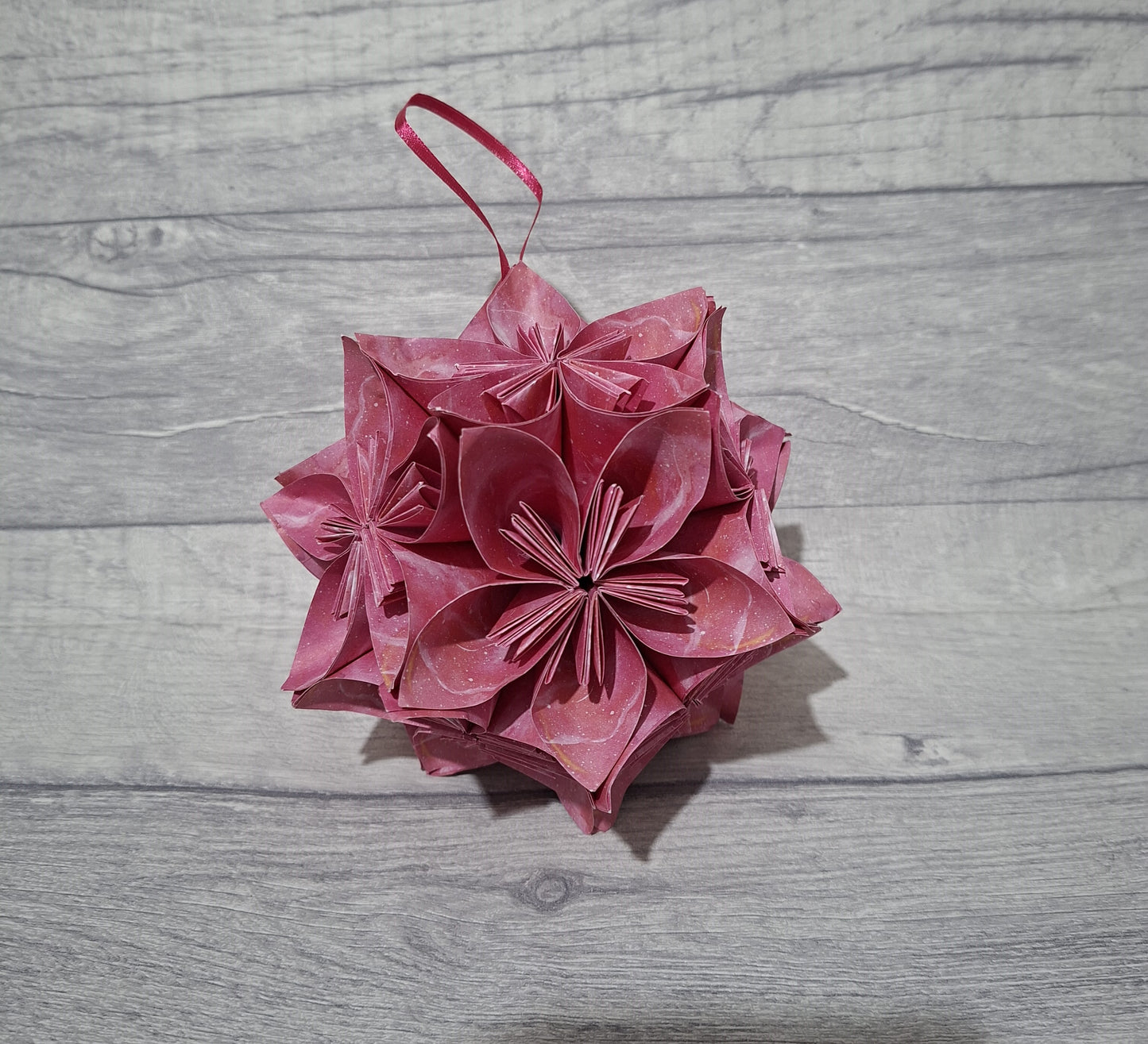 Pink Marble Flower Ball