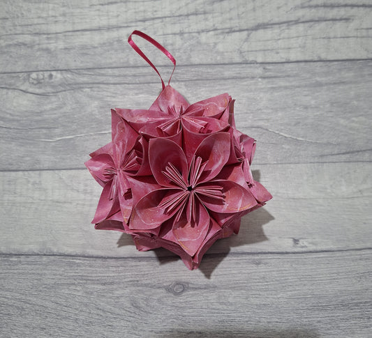 Pink Marble Flower Ball