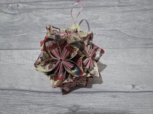 Antique Flowers Origami Flower Ball