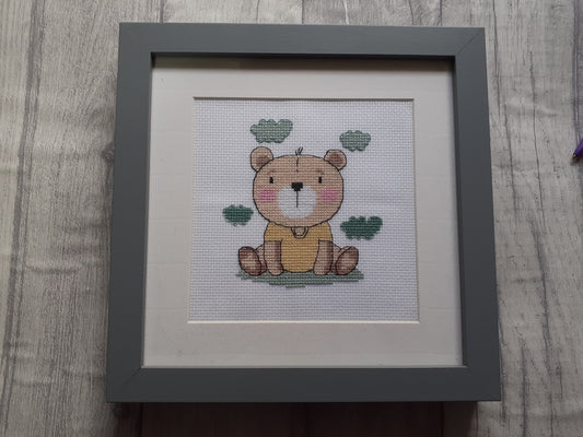 Bear - Completed Cross-Stitch